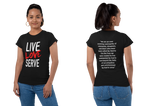 Live Love Serve Purpose Statement Short Sleeve T-Shirt - Black