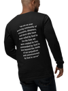 Live Love Serve Purpose Statement Long Sleeve T-Shirt - Black