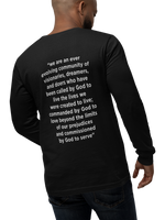 Live Love Serve Purpose Statement Long Sleeve T-Shirt - Black