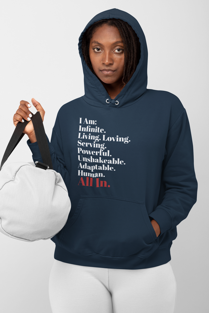ALL IN - NAVY - PULLOVER HOODIE | UNISEX
