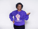I Am Unstoppable Breast Cancer - Crew Sweat Shirt - Purple