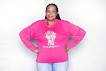 I am Unstoppable Breast Cancer - Long Sleeve T-Shirt - Cyber Pink