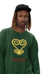 Hope Center - BHM Sankofa Crew Sweat Shirt - Hunter Green