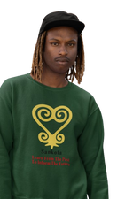 Hope Center - BHM Sankofa Crew Sweat Shirt - Hunter Green