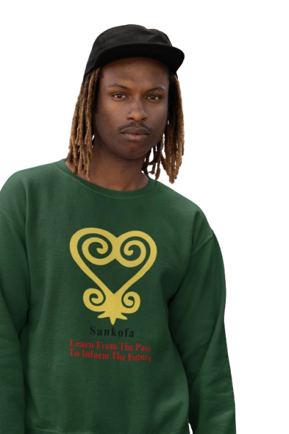 Hope Center - BHM Sankofa Crew Sweat Shirt - Hunter Green