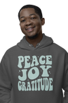 Peace. Joy. Gratitude. Hoodie - Charcoal