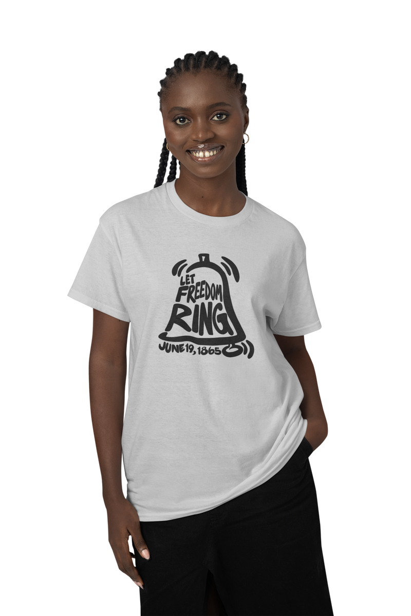 Juneteenth Freedom Bell T-Shirt - Grey