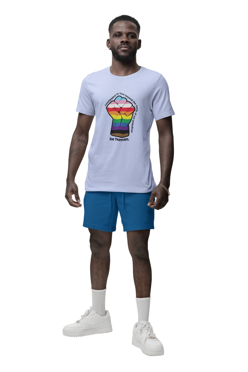 Pride Fist Short Sleeve T-Shirt - Light Blue