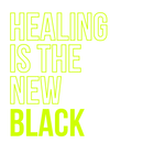 Hope Center Healing is the New Black - Crew Sweat Shirt - Black & Highlighter